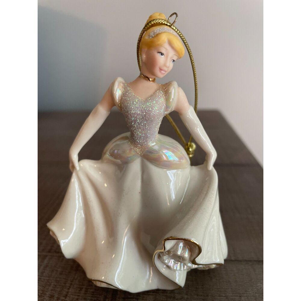 Lenox Disney Cinderella's Enchanted Evening Christmas Ivory Ornament in Box